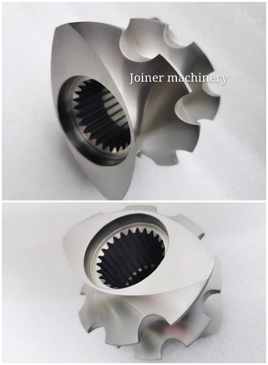 Éléments de vis d'extrudeuse en plastique double à haute usure avec traitement d'éteinte sous vide Segments de pelle à vol simple