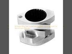 La boudineuse à vis jumelle d'alliage de 92 nickel partie le segment de vis pour l'extrudeuse en plastique en bois