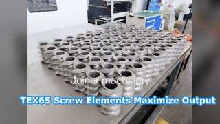 Éléments à vis TEX65 pour machines à caoutchouc plastique